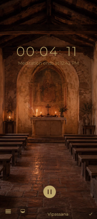 Warm sanctuary meditation background