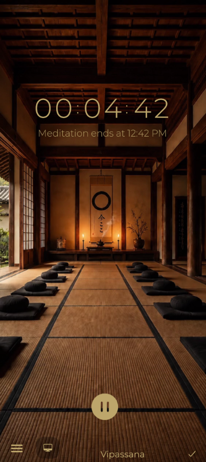 Japanese dojo meditation background