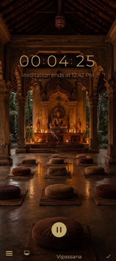 Ganesha sanctuary meditation background