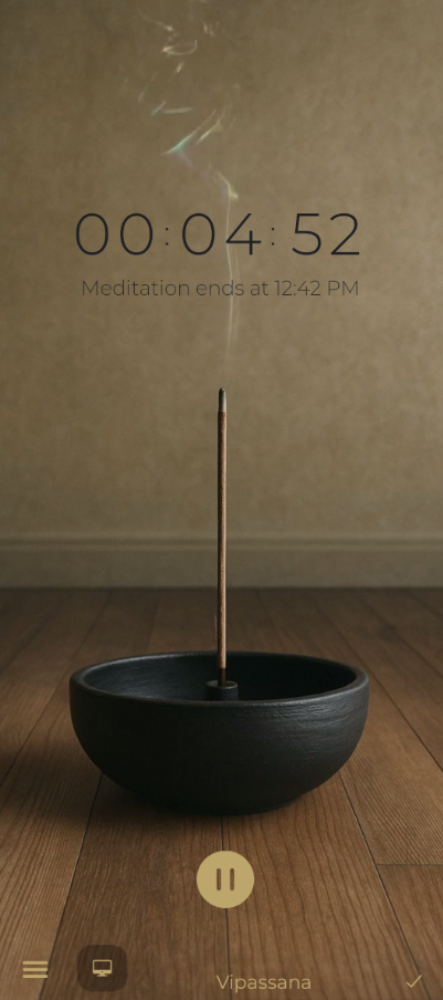 Silence Timer Advanced during a meditation session